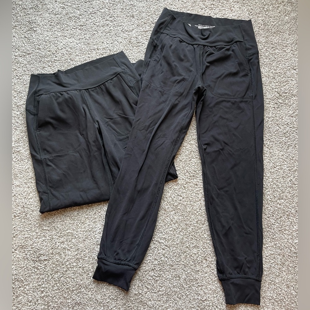 (2) Girls Everyday Soft All In Motion High Rise Black Jogger Pants size M (8)